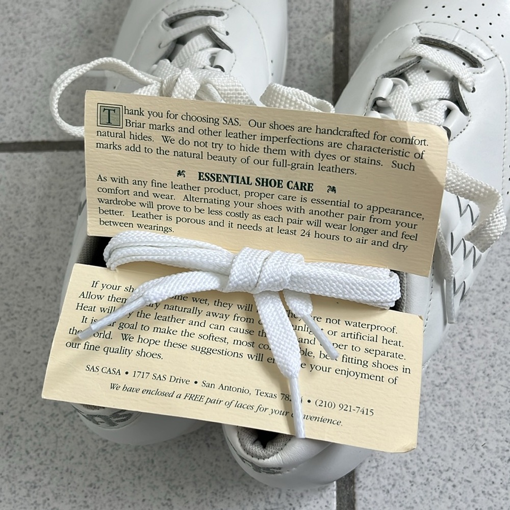 SAS Womens Ft Mesh White Walking Shoes - Size 8.5 - Picture 10 of 10